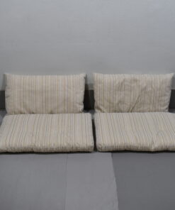 Polstersatz  / Kissensatz; beige gestreift