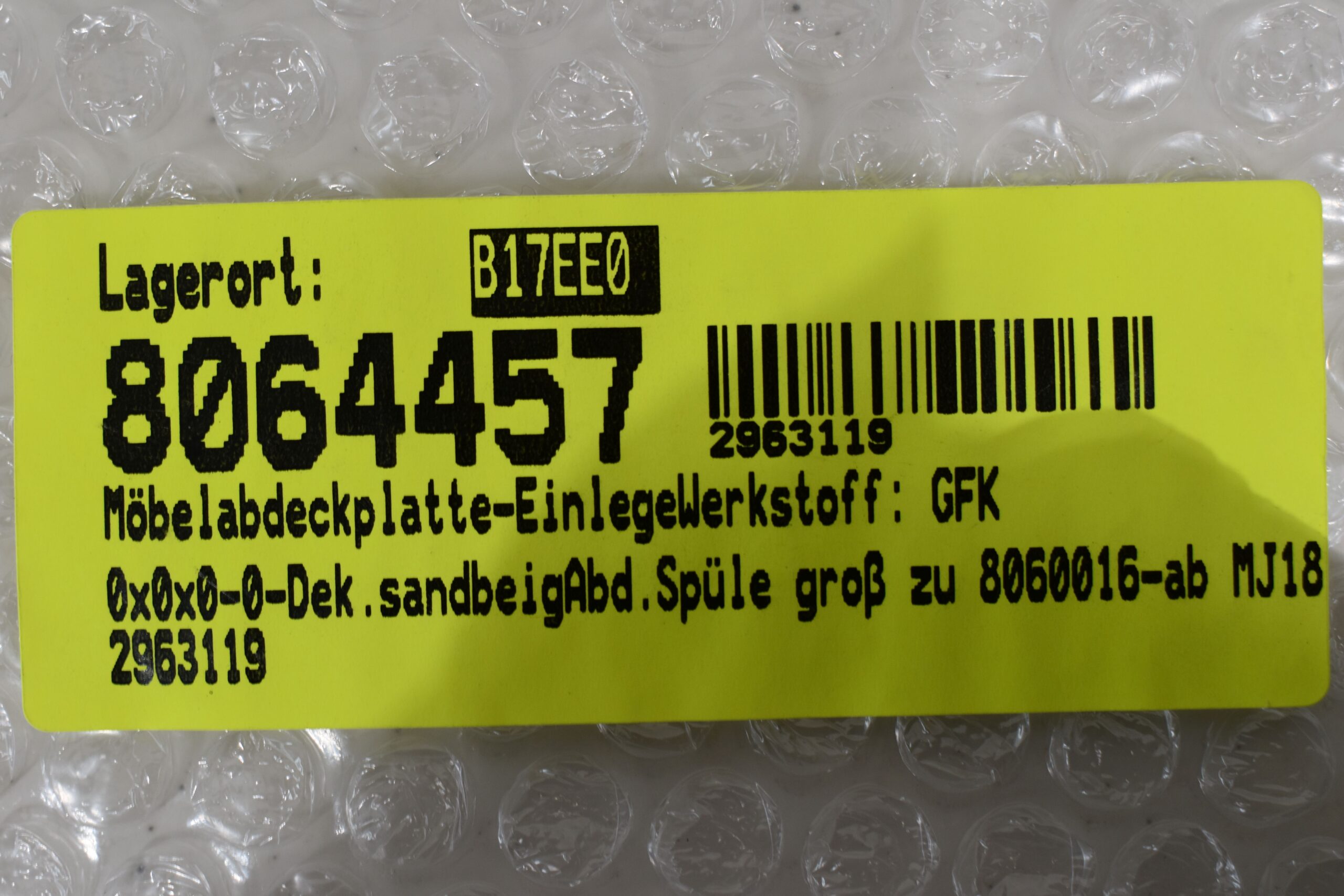 Niesmann und Bischoff Spülabdeckung 410x400mm – Bild 5