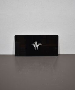 Niesmann und Bischoff Glas-Spritzschutz mit Lilie; schwarz: 250x505mm