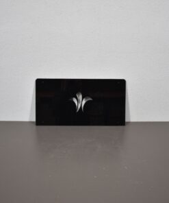 Niesmann und Bischoff Glas-Spritzschutz mit Lilie; schwarz, 250x475mm