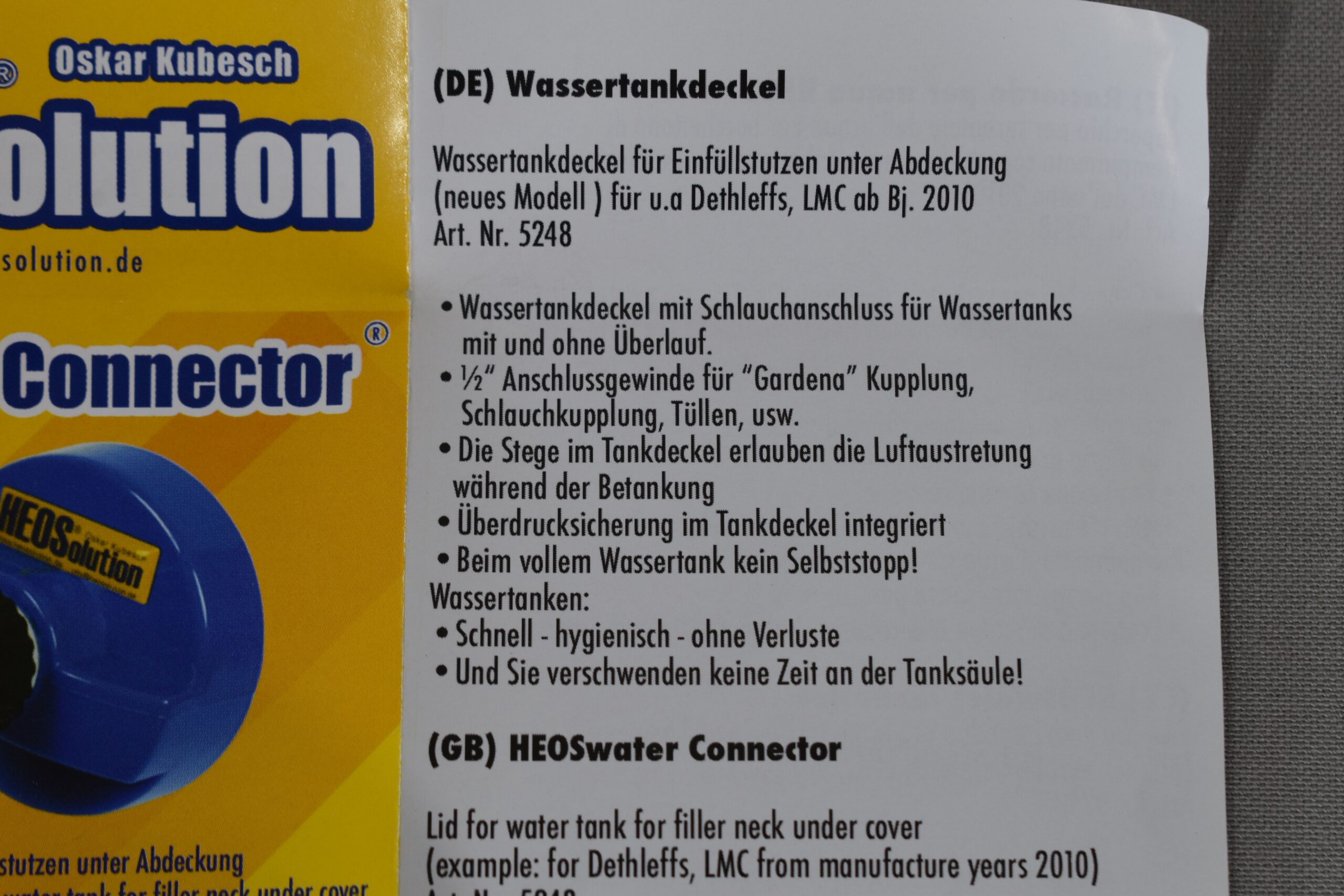 HEOSwater Connector Wassertankdeckel – Bild 8
