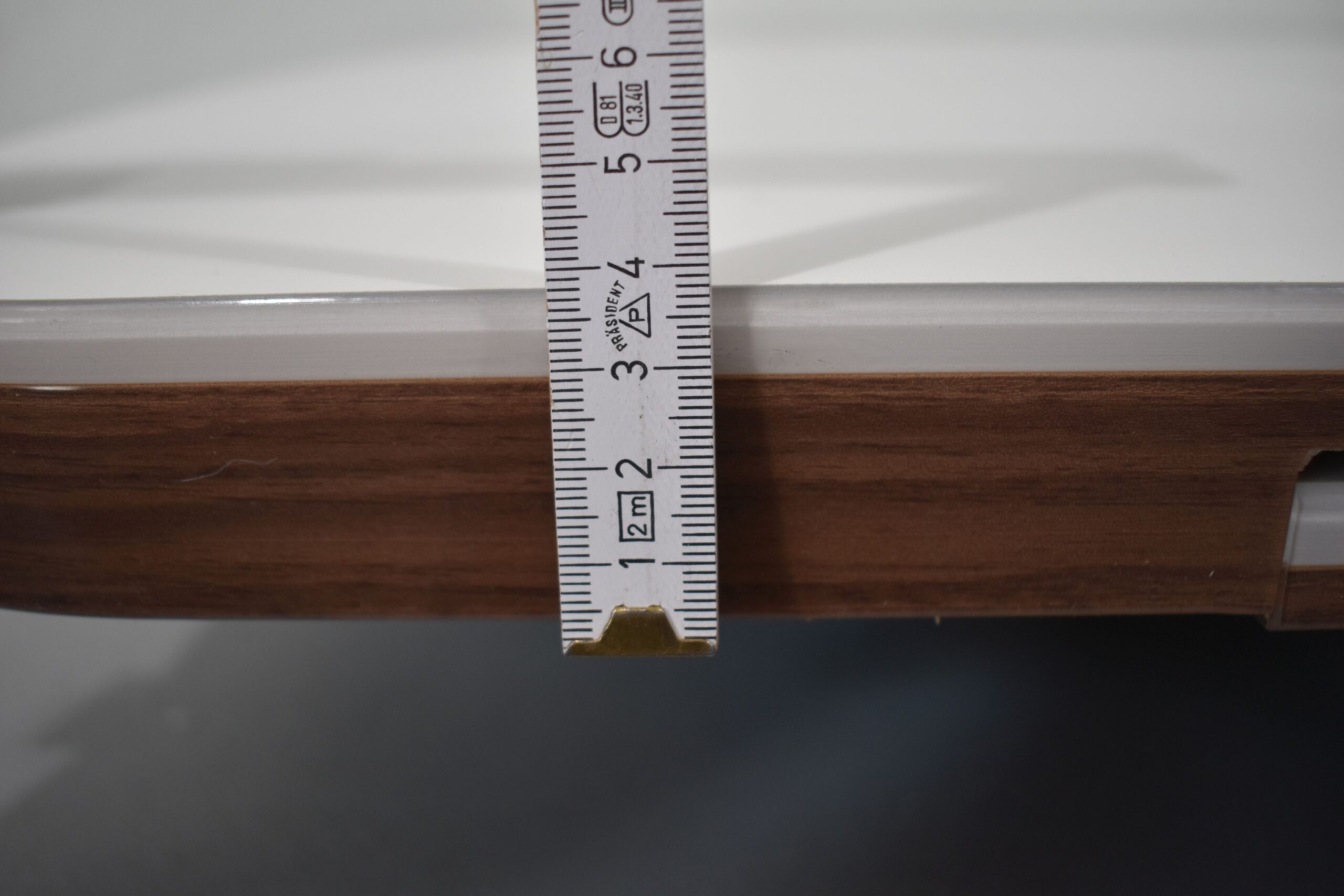 Tischplatte 40x870x800mm; weiß/dunkel braun – Bild 3